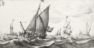 Der kleine Kutter : Hollar, W.: Der kl. Kutter, Radierung