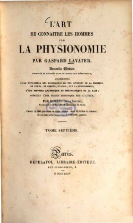 L' art de connaître les hommes par la physionomie : ornée de 600 gravures en taille-douce, 7 (1835)