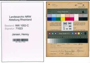 Entnazifizierung Henny Jansen, geb. 27.06.1902 (Buchbinderin)