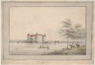 Das Schloss Moritzburg bei Dresden, Blick nach Nordosten