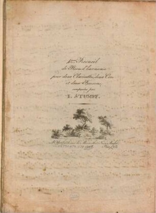 1r recueil de pièces d'harmonie : pour deux clarinettes, deux cors et deux bassons, 4