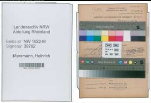Entnazifizierung Heinrich Mersmann , geb. 24.01.1910 (Bahnbeamter)