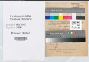 Entnazifizierung Herbert Kraemer, geb. 22.04.1902 (Bauinspektor)