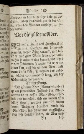 Vor die güldene Ader