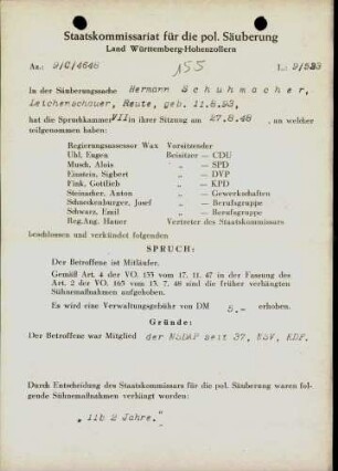 Schuhmacher, Hermann