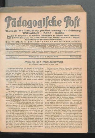 Sprache und Sprachunterricht