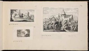 [15] Ansicht der Ruinen von Wildenfels im Pegnizkreise. - Burg Wildenfels, Simmelsdorf-Wildenfels. [16] Burg Nürnberg, Nürnberg, Ölberg (?). [17] Rasch. - Altdorf-Rasch