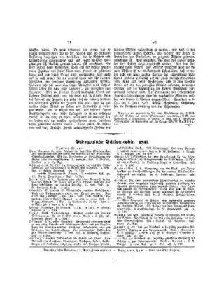 Pädagogische Bibliographie : 1851