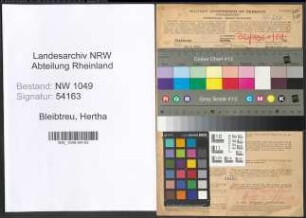 Entnazifizierung Hertha Bleibtreu , geb. 28.03.1906 (Sekretaerin)