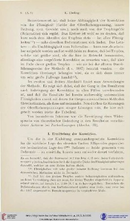 I. Ermittelung der Korrektion