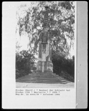 Denkmal der Schlacht bei Minden 1759