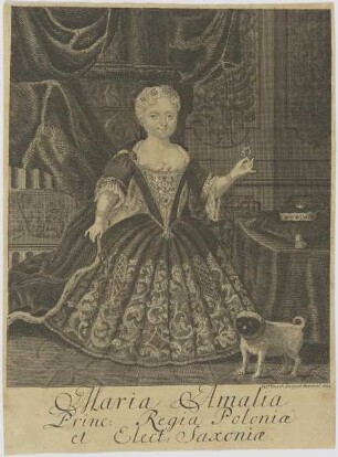 Bildnis der Maria Amalia, Princ. Regia Poloniae et Elect. Saxoniae