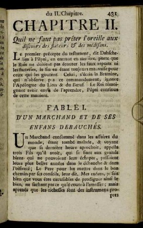 Fable I. - Fable XI.