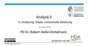 11. Vorlesung: Totale- und partielle Ableitung