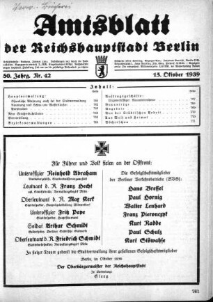 1939,42: Nr. 42, 15. Oktober 1939