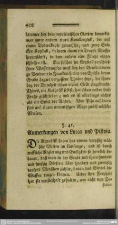 §. 45. Anmerkungen von Lucca und Pistoia