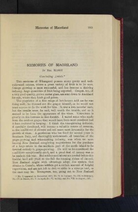 Memories of Maoriland