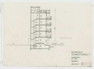 Wohnhaus Südwestkorso 7, Berlin-Friedenau: Schnitt 1:100