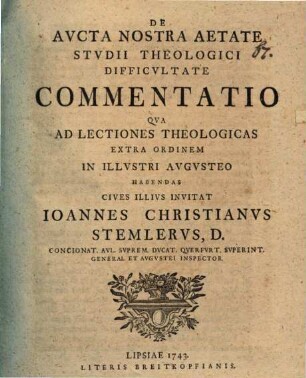 De aucta nostra aetate studii theologici difficultate commentatio