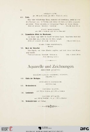 Aquarelle und Zeichnungen (Nr. 130-133)
