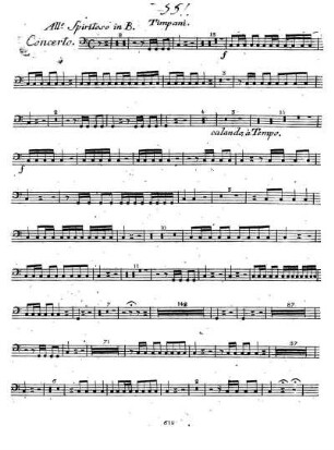 Concerto Allº Spiritoso in B. Timpani.