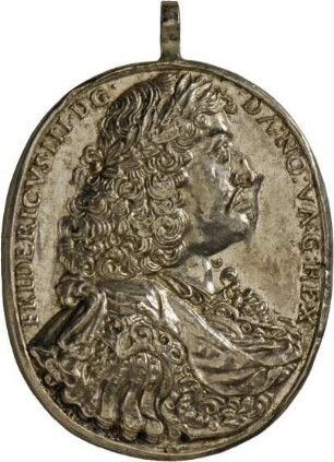 Hohlmedaille mit Öse auf König Friedrich III. von Dänemark und Norwegen und seine Gattin Sophie Amalie von Braunschweig-Calenberg, 1660