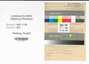 Entnazifizierung Rudolf Weiberg , geb. 15.04.1921 (Polizist)
