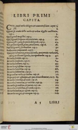 Libri primi capita