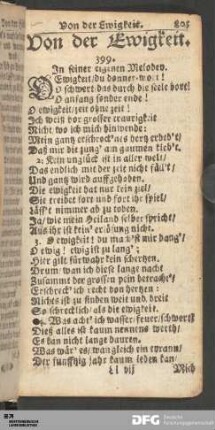 Von der Ewigkeit.
