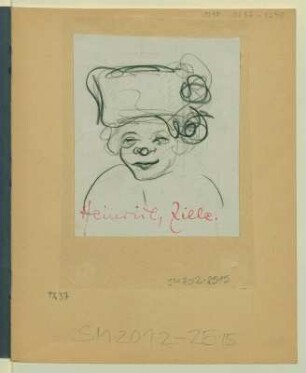 Studie Frau mit Hut