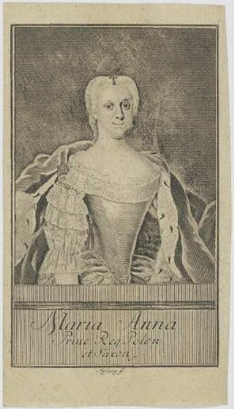 Bildnis der Maria Anna, Princ. Reg. Polon. et Saxon.