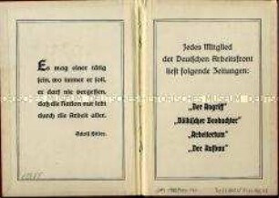 Umschlagdeckel eines Ausweises von Waldemar Lenz