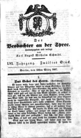 12. Stueck, 23. März 1857