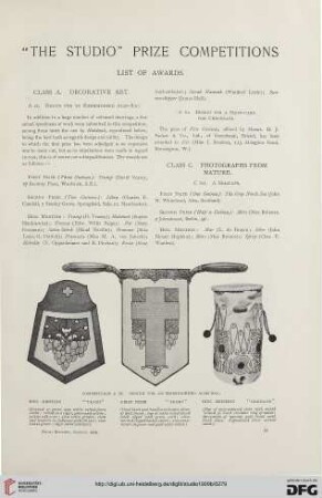 "The Studio" prize competitions