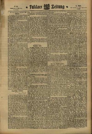 Dritte Ausgabe vom Samstag, den 11. März 1911.