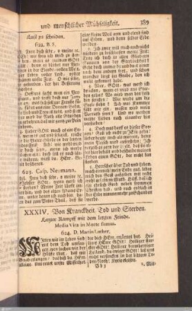 XXXIV. Von Krankheit, Tod und Sterben.