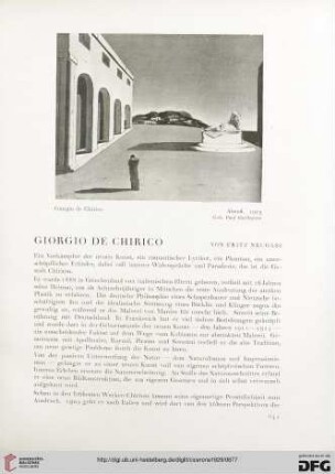 21: Giorgio de Chirico