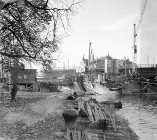 Bau der neuen Maxbrücke Schweinfurt/Main