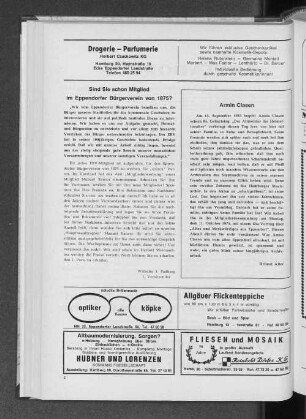 Sind Sie schon Mitglied im Eppendorfer Bürgerverein von 1875?