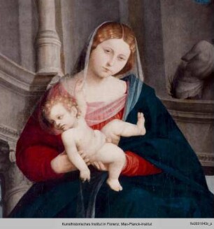 Thronende Madonna mit Heiligen