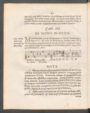 Cap. III. - De Modis In Specie