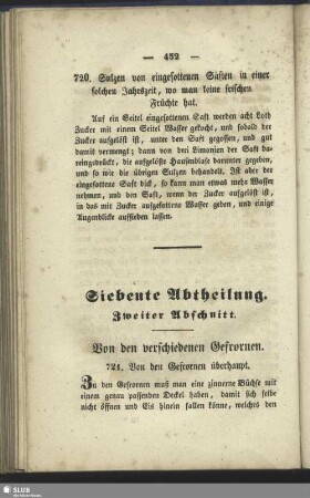 Zweiter Abschnitt. Von den verschiedenen Gefrornen