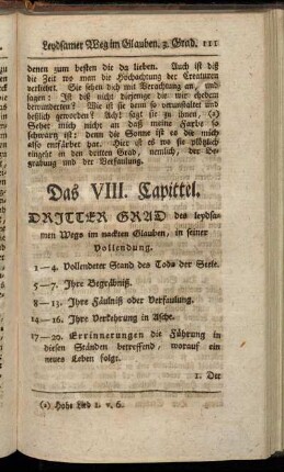 Das VIII. Capittel.