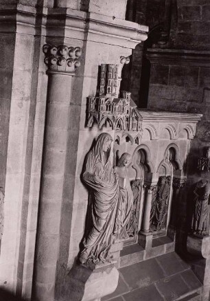 Bamberg, Dom : Bamberg. Dom. Chorschranke im Nordschiff mit Maria am Pfeiler