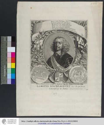 A tres hault et tres puissant seigneur Messire Philippe De La Motte Havdancovrt duc de cardonne et mareschal de france / dedié par son tres humble seruiteur G. le Brun ; Humbelot ex. cum priuilegio