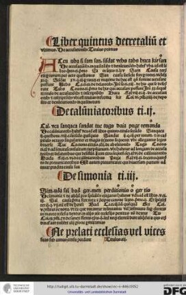 Liber quintus Decretalium et ultimus. De accusationibus, titulus primus.