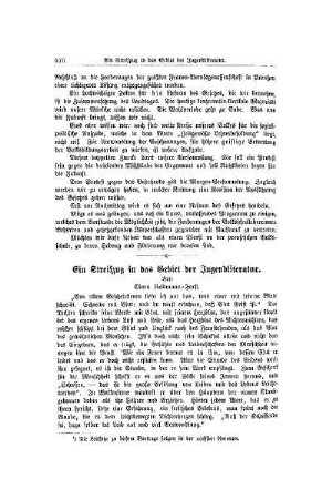 Ein Streifzug in das Gebiet der Jugendliteratur