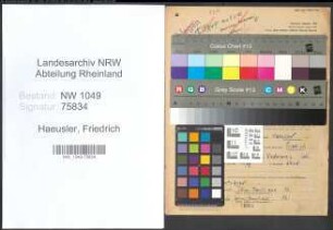 Entnazifizierung Friedrich Haeusler , geb. 12.08.1901 (Landwirt)