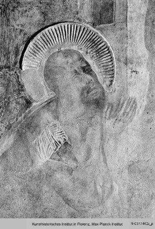 Untere Zone mit Apostelszenen : Flug des Simon Magus und Gebet des Petrus