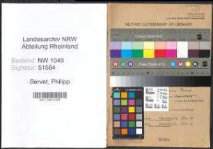 Entnazifizierung Philipp Servet , geb. 17.01.1901 (Kaufmann)